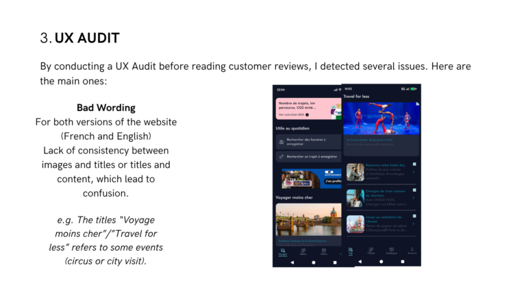 SNCF Connect app interface showcasing travel options and offers.